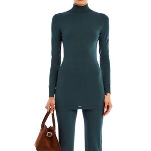 NWT $228 SEROYA Romina Knit Top Forest Green Small